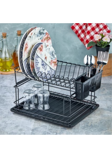 Metal 2 Katlı Tabaklık Siyah Kb010 Ckr2925