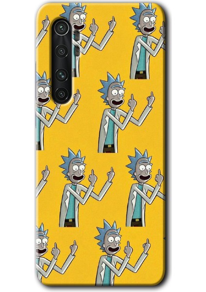 Xiaomi Mi Note 10 Lite Kılıf Hd Desen Baskılı Arka Kapak + Kırılmaz Cam - Rick Felsefesi