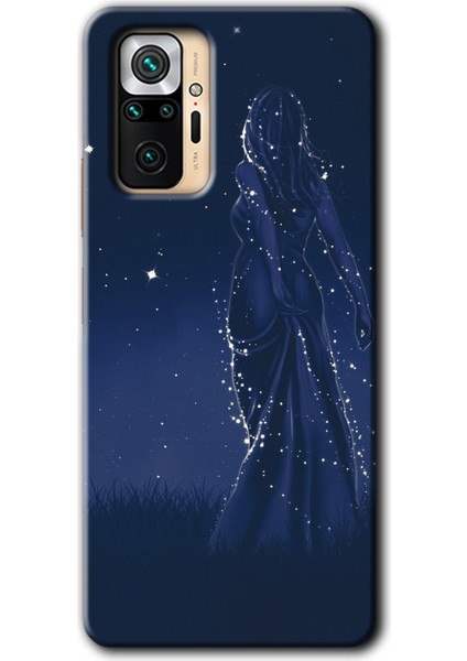 Redmi Note 10 Pro Kılıf Hd Desen Baskılı Arka Kapak + Kırılmaz Cam - Gecenin Kraliçesi