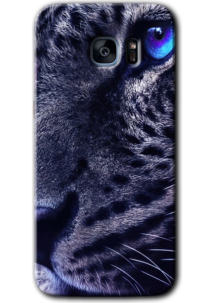 Galaxy S7 Edge Kılıf Hd Desen Baskılı Arka Kapak + Kırılmaz Cam - Kaplan