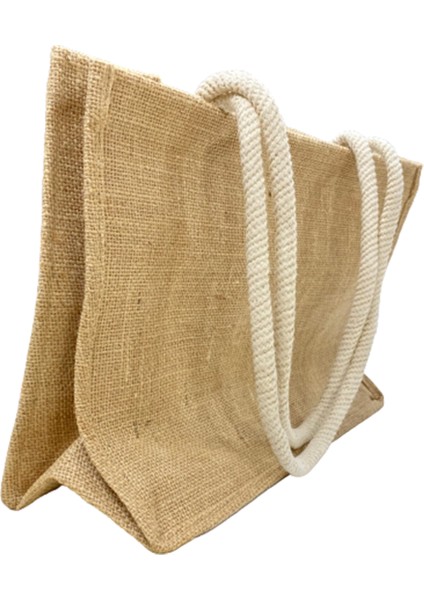 Hasır Jüt Iç Cepli Plaj Havuz Çantası