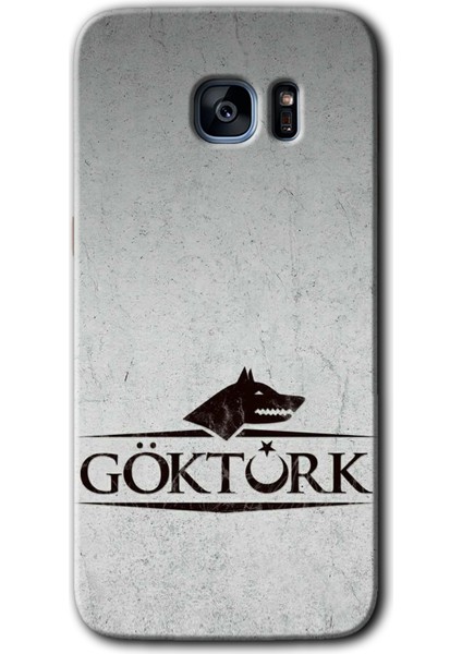 Galaxy S7 Edge Kılıf Hd Desen Baskılı Arka Kapak + Kırılmaz Cam - Göktürk
