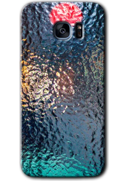 Galaxy S7 Edge Kılıf Hd Desen Baskılı Arka Kapak + Kırılmaz Cam - Blur Cam