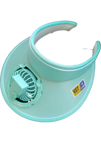 Yaz Fan Şapka USB Şarj Boş Silindir Şapka Güneş Koruma Güneşlik Açık Güneş Şapkası (Yurt Dışından)