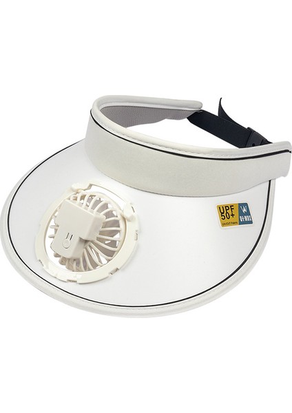 Yaz Fan Şapka USB Şarj Boş Silindir Şapka Güneş Koruma Güneşlik Açık Güneş Şapkası (Yurt Dışından)