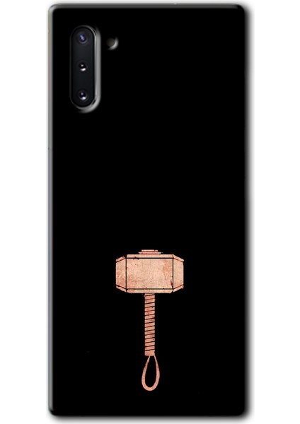 Galaxy Note 10 Kılıf Hd Desen Baskılı Arka Kapak + Kırılmaz Cam - Thor Çekiç