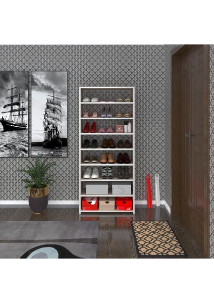 Kenzlife ayakkabılık goya crd 160*70*30 arkalıksız ayakkabı ofis dolabı iki bölme