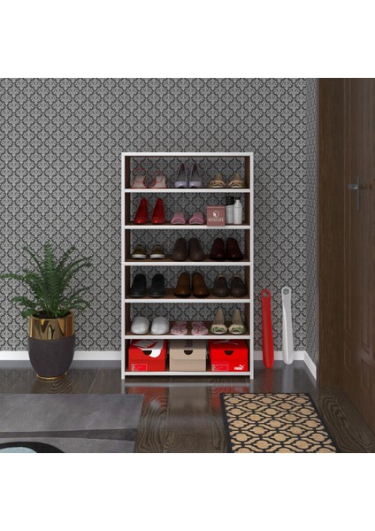 Kenzlife ayakkabılık goya cvz 120*70*30 arkalıksız ayakkabı ofis dolabı iki bölme