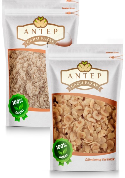 Antep Çarşı Pazar File Fındık 100 gr Badem Unu 100 gr