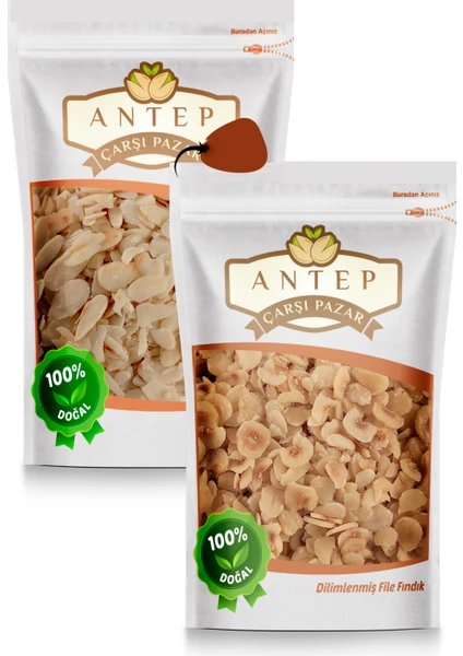 Antep Çarşı Pazar File Badem 100 gr File Fındık 100 gr