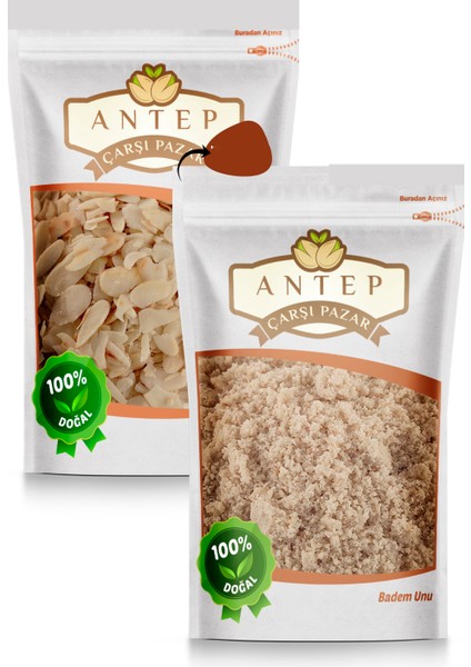 Antep Çarşı Pazar File Badem 100 gr Badem Unu 100 gr