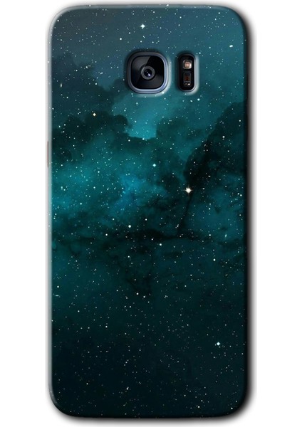 Galaxy S7 Edge Kılıf Hd Desen Baskılı Arka Kapak + Kırılmaz Cam - Yıldızlararası