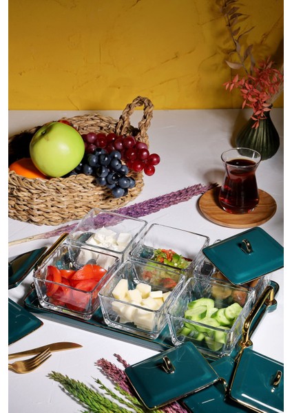 Candy 6'lı Porselen Kapaklı Cam Kahvaltı Seti 3026 fiyatları