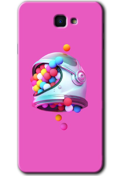 Galaxy J7 Prime Kılıf Hd Desen Baskılı Arka Kapak + Kırılmaz Cam - Uzay Başlığı