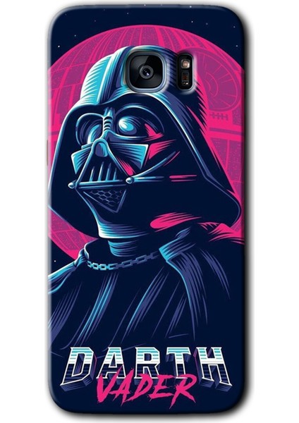 Galaxy S7 Edge Kılıf Hd Desen Baskılı Arka Kapak + Kırılmaz Cam - Darth Vader