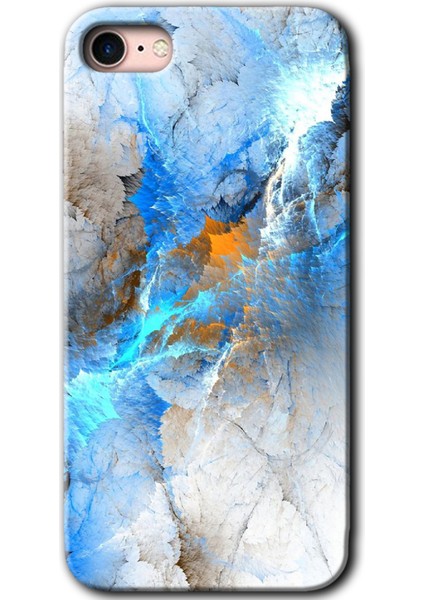 Apple iPhone Se 2020 Kılıf Hd Desen Baskılı Arka Kapak - Mavi Buzul