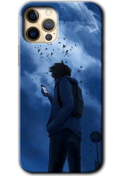 Apple iPhone 11 Pro Kılıf Hd Desen Baskılı Arka Kapak + Kırılmaz Cam - Sonbahar Yalnızlığı