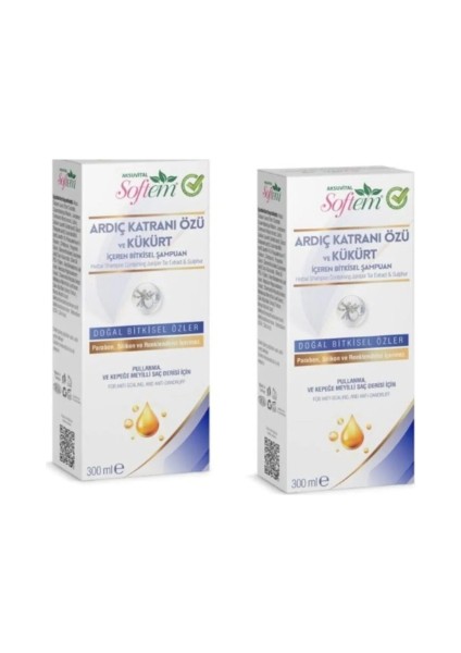Ardıç Katranı Özü ve Kükürt Bitkisel Şampuan 300 ml x 2 Adet