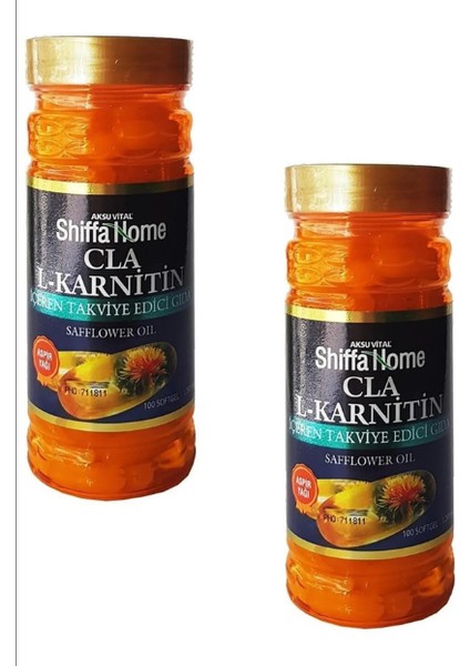 2 Adet Cla(Aspir Yağı) - L-Karnitin 1200 mg 100 Softgel