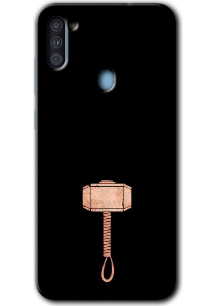 Galaxy M11 Kılıf Hd Desen Baskılı Arka Kapak + Kırılmaz Cam - Thor Çekiç