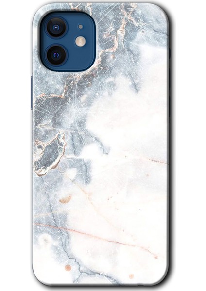 iPhone 12 Kılıf Hd Desen Baskılı Arka Kapak - White Marble