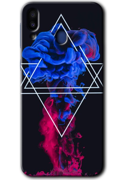 Galaxy M20 Kılıf Hd Desen Baskılı Arka Kapak + Kırılmaz Cam - Mekanik Duman 1