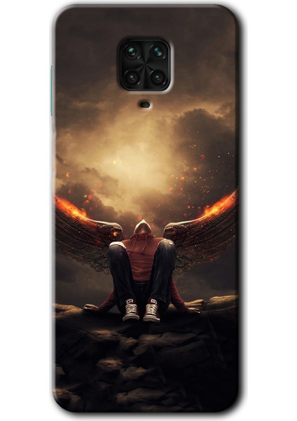 Redmi Note 9 Pro Kılıf Hd Desen Baskılı Arka Kapak + Esnek Nano Cam - Wings Of Power