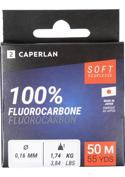 CAPERLAN %100 Florokarbon Misina - Balıkçılık - 50 M - Soft