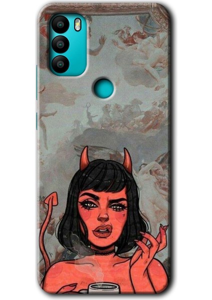 General Mobile Gm 21 Plus Kılıf Hd Desen Baskılı Arka Kapak - Devil Girl