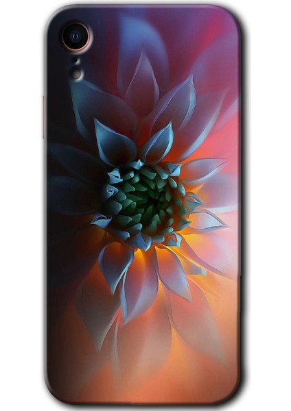 Apple iPhone Xr Kılıf Hd Desen Baskılı Arka Kapak + Esnek Nano Cam - Çiçek Motif