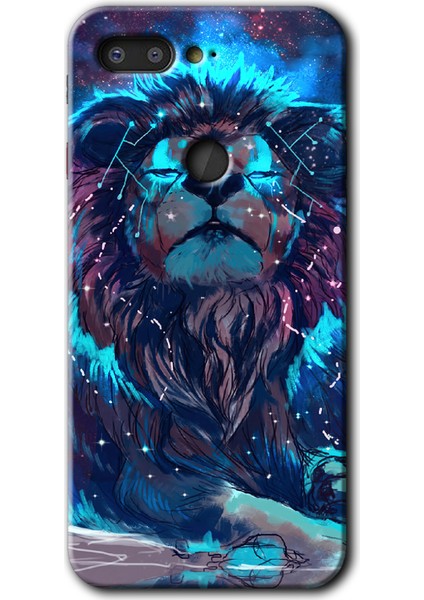 General Mobile Gm 9 Pro Kılıf Hd Desen Baskılı Arka Kapak + Esnek Nano Cam - Neon Aslan