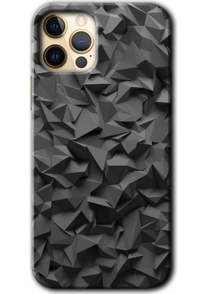 Apple iPhone 12 Pro Kılıf Hd Desen Baskılı Arka Kapak + Esnek Nano Cam - Dark Broke