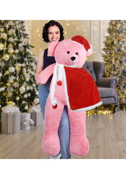 Harika Peluş Fabrikası  130 cm Noel Baba Pelerinli Bobo Ayıcık Yeni Yıl ,yılbaşı si