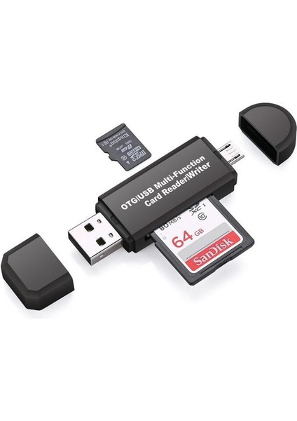 Micro USB Telefon Adaptörü Micro Sd/sd Kart/usb Okuyucu Dönüştürücü