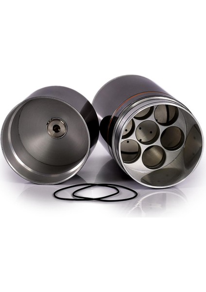 Aluminyum Silindir Seyahat Puro Kutusu 7li