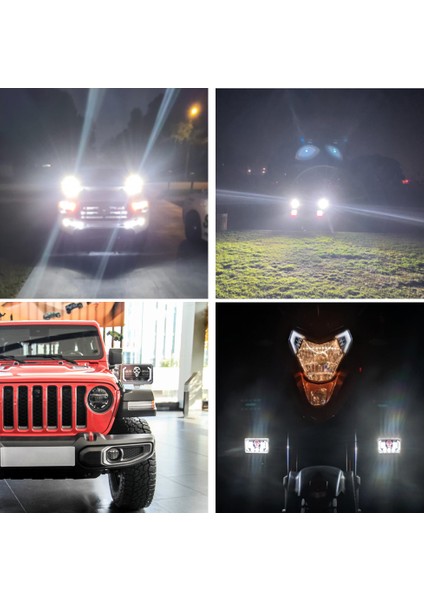 5" Rgb Kuru Kafa Angel Skull Off Road LED Lambası Jeep Wrangler & Cherokee & LN106 Uyumlu Far