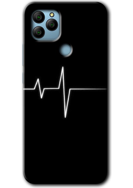 General Mobile Gm 22 Kılıf Hd Desen Baskılı Arka Kapak + Kırılmaz Cam - Heart Rytm