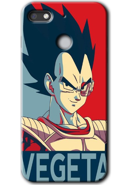 General Mobile Gm 8 Go Kılıf Hd Desen Baskılı Arka Kapak + Esnek Nano Cam - Vegeta