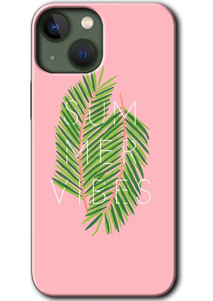 iPhone 13 Mini Kılıf Hd Desen Baskılı Arka Kapak + Kırılmaz Cam - Summer Vibes