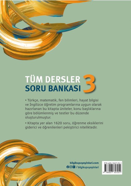 3. Sınıf Tüm Dersler Soru Bankası - Bilgi Küpü Yayınları fiyatları