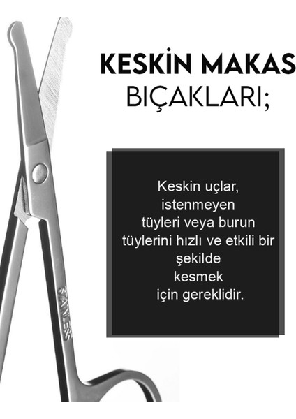 Burun Makası Gümüş Paslanmaz Çelik