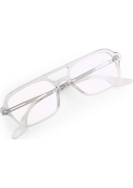 Retro Tasarım Şeffaf Kasa Kadın Mavi Işık Gözlüğü