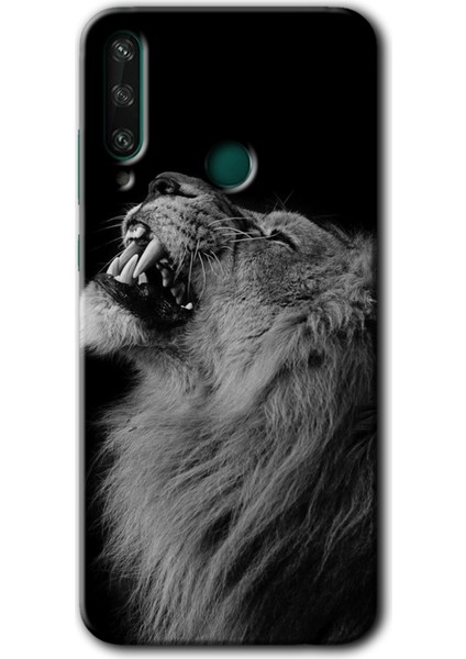 Huawei Y6P Kılıf Hd Desen Baskılı Arka Kapak + Esnek Nano Cam - Lion