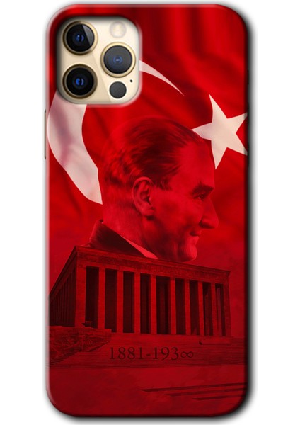 iPhone 12 Pro Max Kılıf Hd Desen Baskılı Arka Kapak - Anıtkabir Atatürk