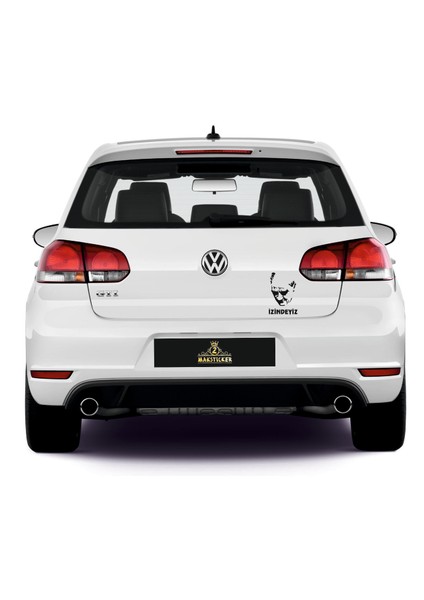 Atatürk Silüet Detaylı Izindeyiz Sticker fiyatları