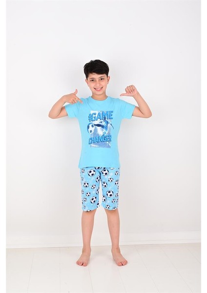 Erkek Çocuk Kısa Kollu Pijama Takımı Game Changer Mavi modelleri