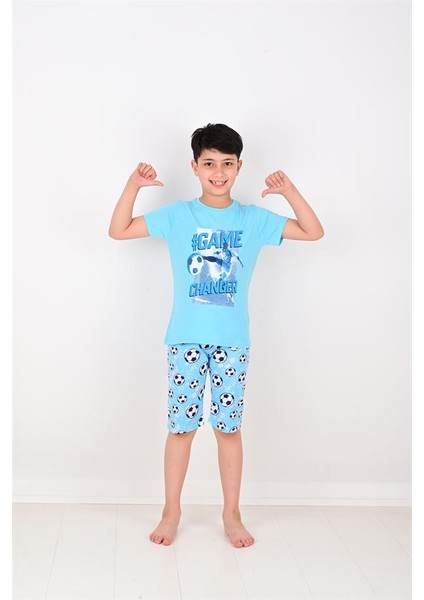 Erkek Çocuk Kısa Kollu Pijama Takımı Game Changer Mavi fırsatları