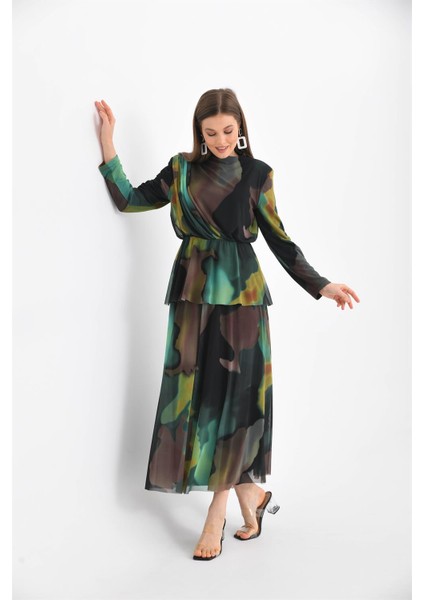 Kadın Likra Tül Takım Yeşil fırsatları