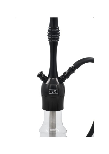 Elite Nargile Takımı - Full Set - 1kg Nargile Kömürü+Spider Toprak Lüle+Yanmaz Közlük - Siyah