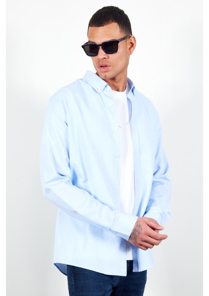 Mavi Erkek Kolay Ütülenebilir Standart Fit Normal Kesim Oxford Gömlek fiyatları